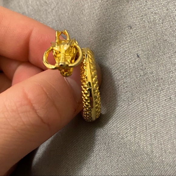 Adjustable 18k gold dragon ring
